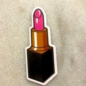 Lipstick sticker woman’s Barbie Pink reusable vinyl sticker New